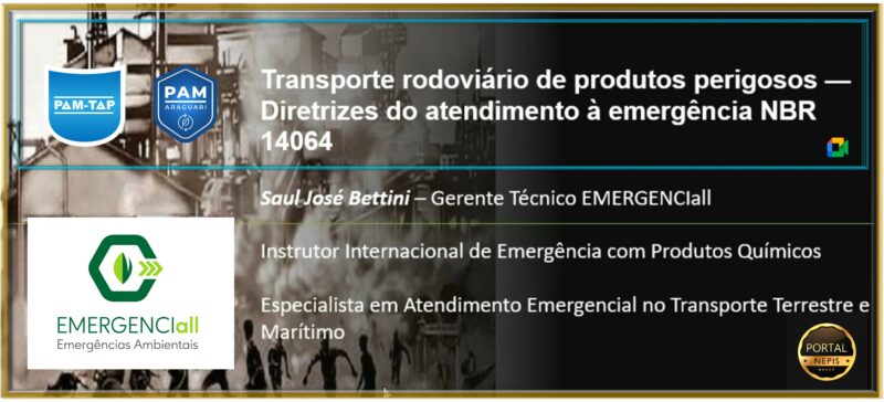 Atendimento a emergência com produtos perigosos no transporte rodoviário NBR 14064 -EMERGENCIall Emergências Ambientais 